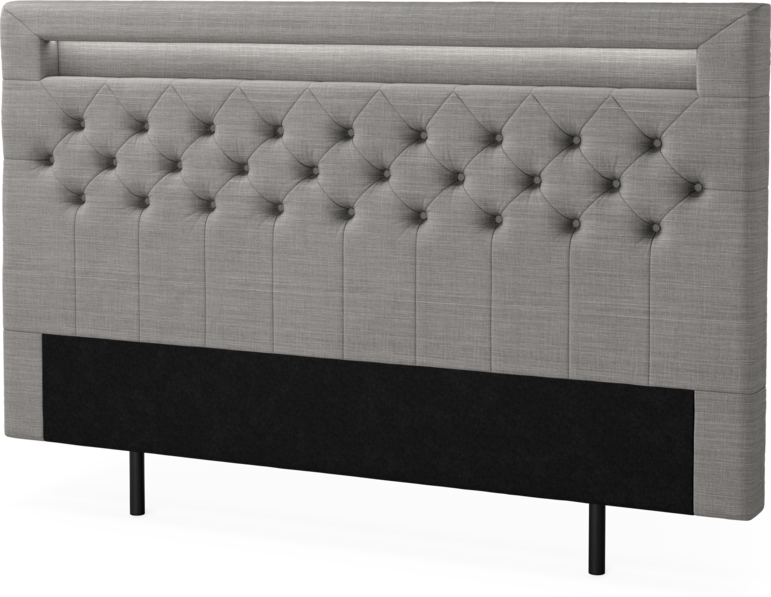 New York led - Sänggavel, 90-210 cm - Grå