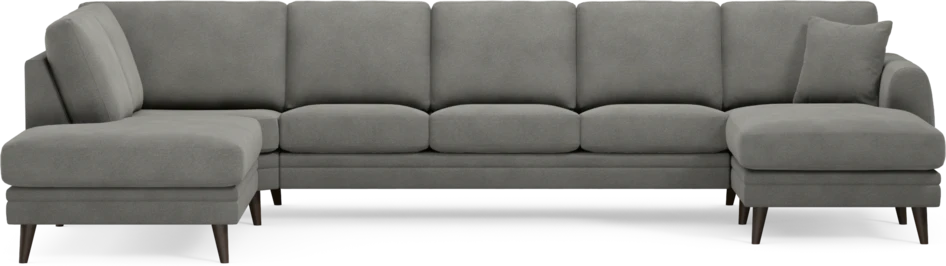 Eden - 3-sits soffa med divan vänster och schäslong höger - Grå