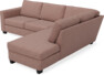 Friday - 2,5-sits soffa med divan höger - Rosa