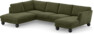 Madison Lux - 2-sits soffa med divan vänster och schäslong höger - Grön