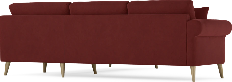 Eden - Hörnsoffa, 2,5+2,5-sits - Röd