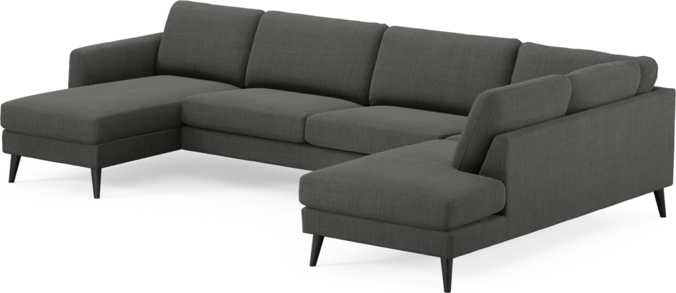 Bridge - 3-sits soffa med schäslong vänster och divan höger - Grå