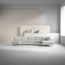 County - 4-sits soffa med schäslong vänster och divan höger - Vit