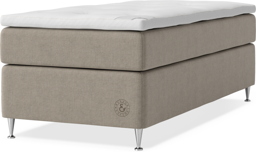 Asperö Exclusive - Kontinentalsäng, enkelsäng med bäddmadrass Exclusive - Beige