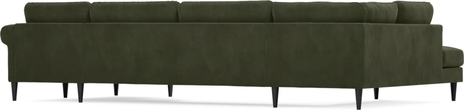 Bridge - 3-sits soffa med divan vänster och schäslong höger - Grön