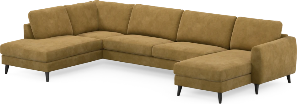 Bridge - 3-sits soffa med divan vänster och schäslong höger - Gul