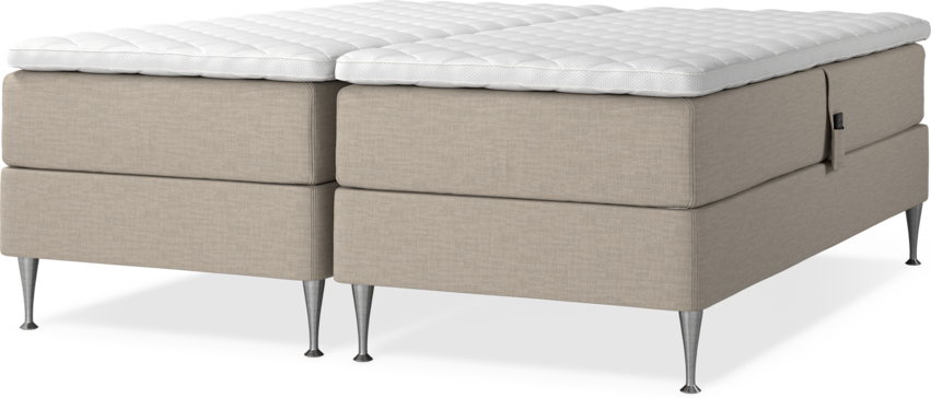 Delux Dream - Ställbar säng, dubbelsäng med bäddmadrass - Beige