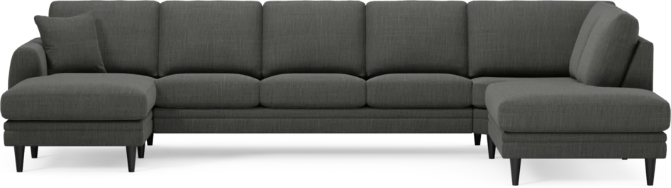 Eden - 3-sits soffa med schäslong vänster och divan höger - Grå