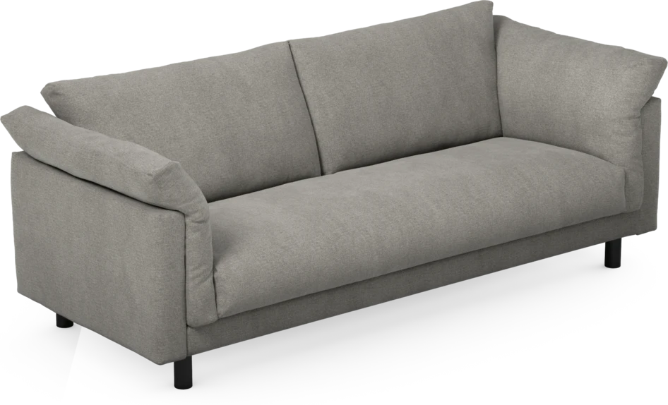Cherrie - 3-sits soffa, hel dyna, fast klädsel - Grå