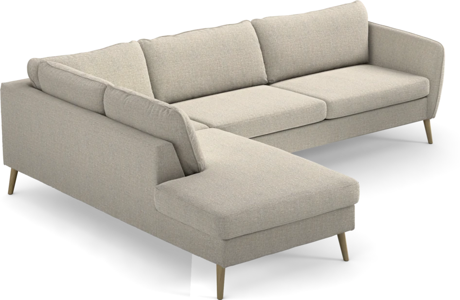 County - 2,5-sits soffa med divan vänster - Beige