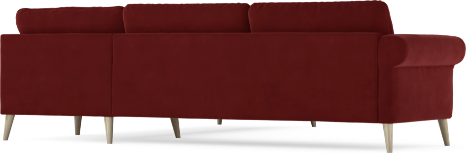 Bridge - Hörnsoffa, 3+3-sits - Röd