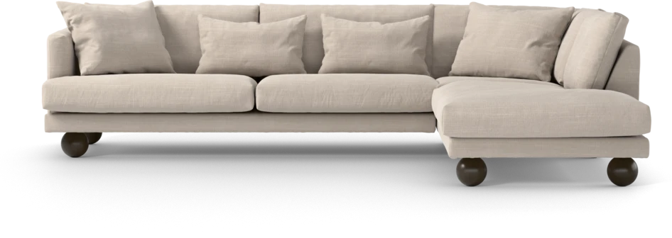 Harper - 3-sits soffa med divan höger - Beige