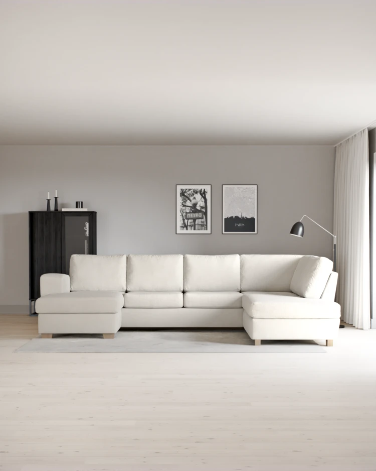 Friday - 3-sits soffa med schäslong vänster och divan höger - inspiration