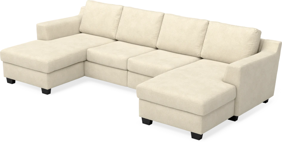 Friday - 2-sits soffa med två schäslonger - Beige