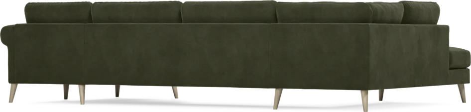Bridge - 3-sits soffa med divan vänster och schäslong höger - Grön