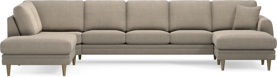 Eden - 3-sits soffa med divan vänster och schäslong höger - Beige
