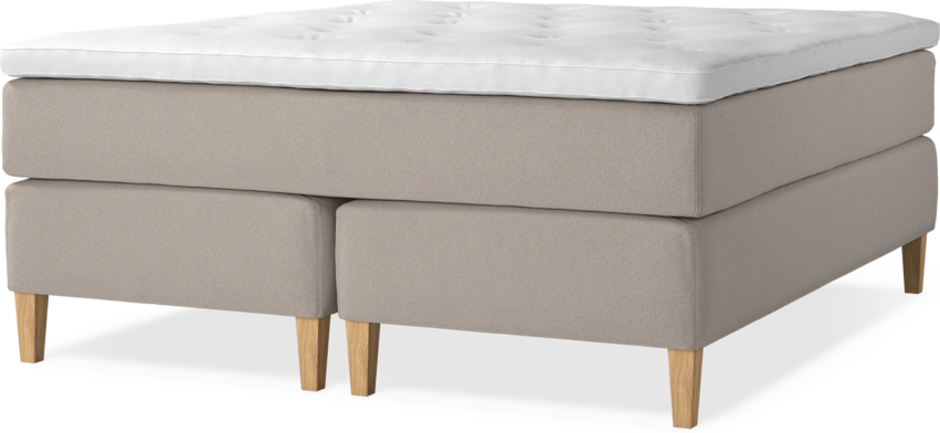 Delux Exclusive - Kontinentalsäng, dubbelsäng med bäddmadrass - Beige