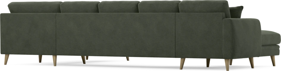 Eden - 3-sits soffa med schäslong vänster och divan höger - Grön