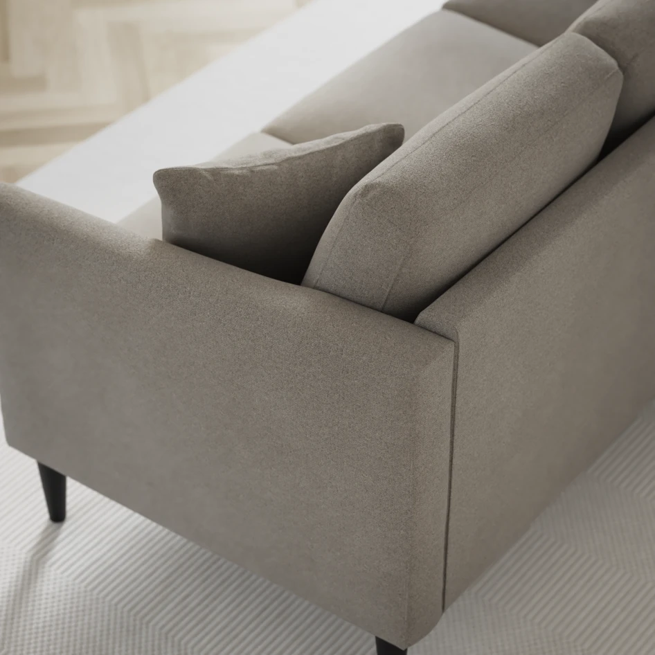 Eden - 3-sits soffa med divan vänster och schäslong höger - Grå