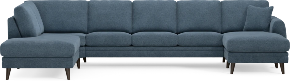Eden - 3-sits soffa med divan vänster och schäslong höger - Blå