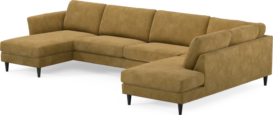 Bridge - 3-sits soffa med schäslong vänster och divan höger - Gul