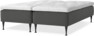 Delux Sense - Ramsäng, dubbelsäng med bäddmadrass - Grå