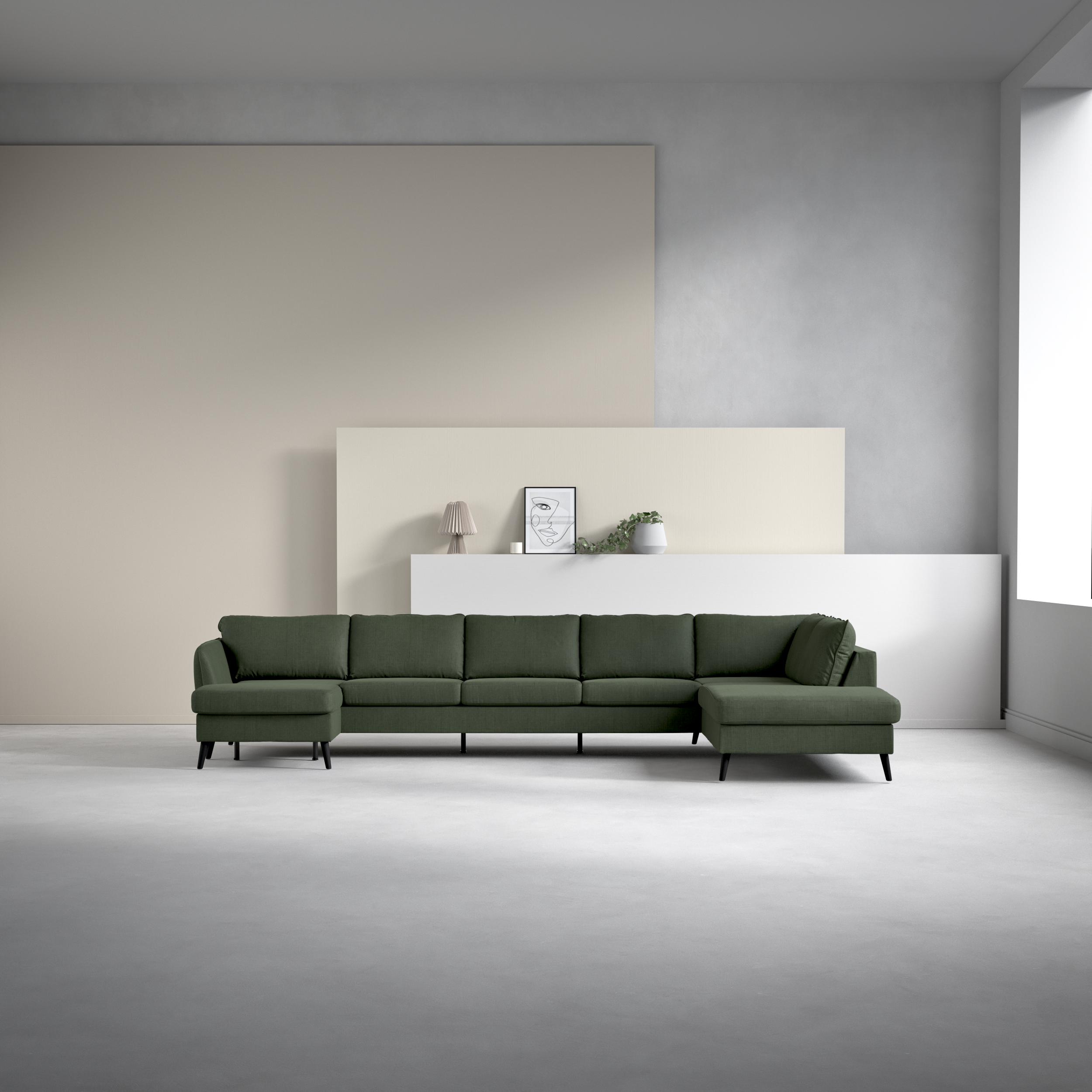 County - 4-sits soffa med schäslong vänster och divan höger - inspiration
