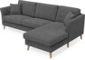 Eden - 2,5-sits soffa med schäslong - Svart