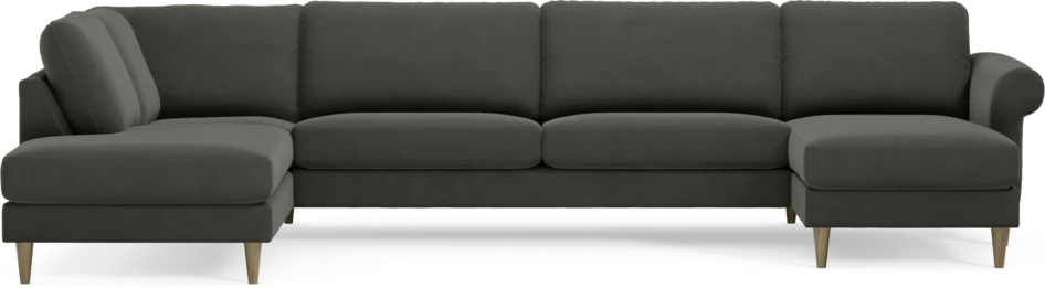 Bridge - 3-sits soffa med divan vänster och schäslong höger - Grå