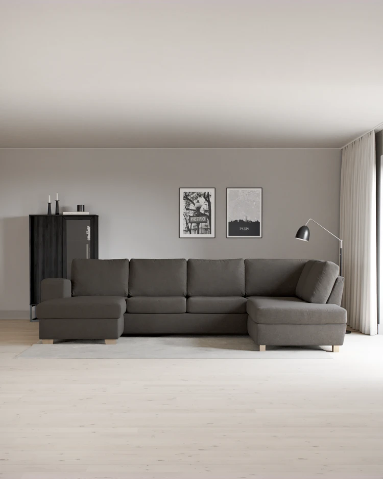 Friday - 3-sits soffa med schäslong vänster och divan höger - inspiration