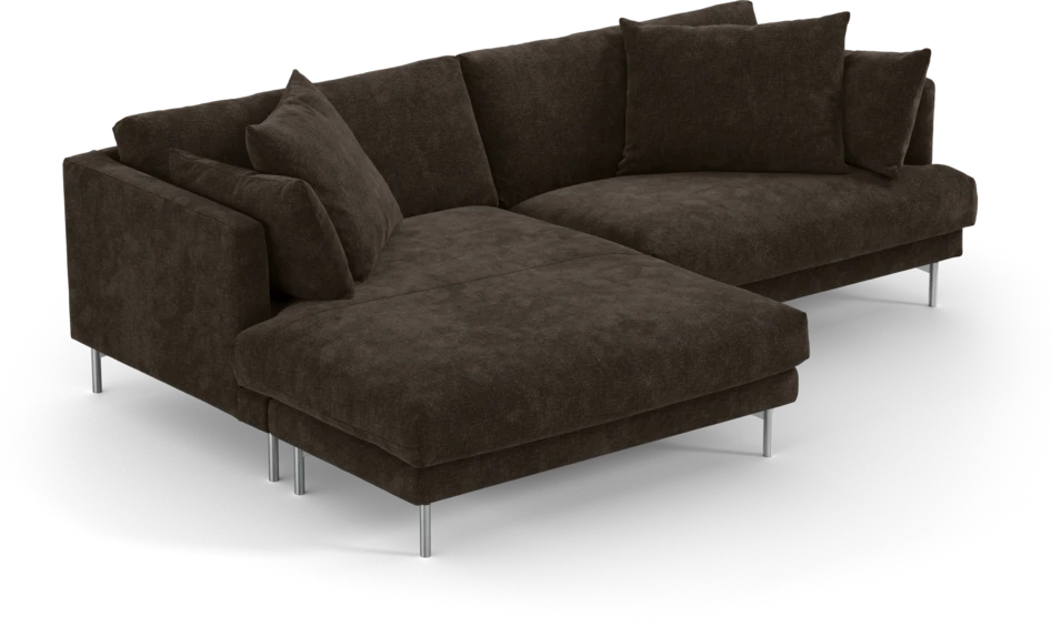 Harper - 4-sits med schäslong XL vänster - Brun