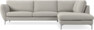 Madison Lux - 3-sits soffa med divan höger - Grå