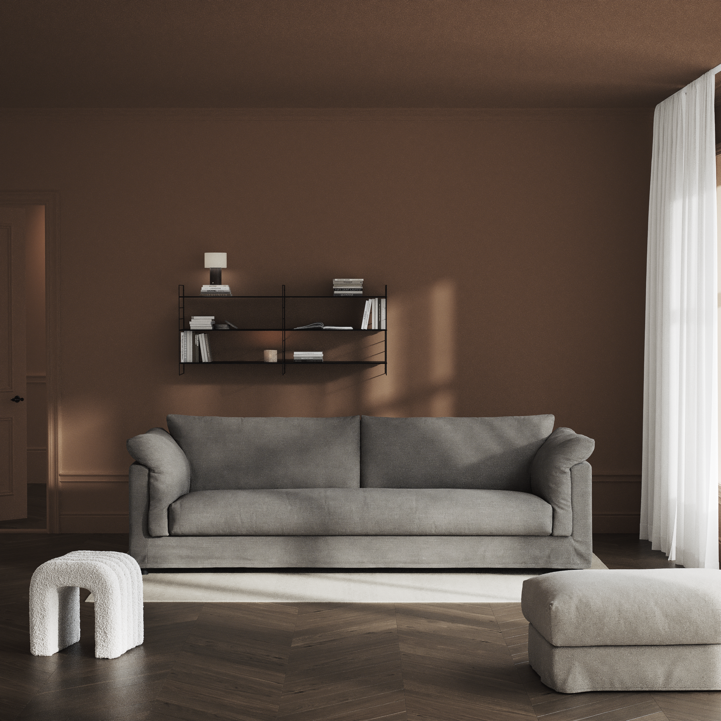 Cherrie - 4-sits soffa, hel dyna och kappa - inspiration