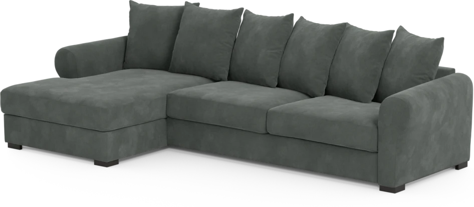 Town - 3-sits soffa med schäslong vänster - Grå