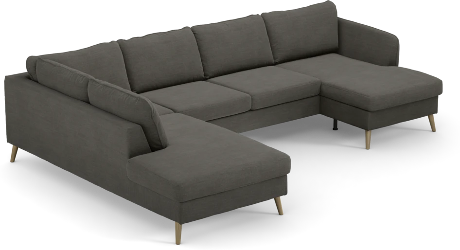 County - 3-sits soffa med divan vänster och schäslong höger - Grå