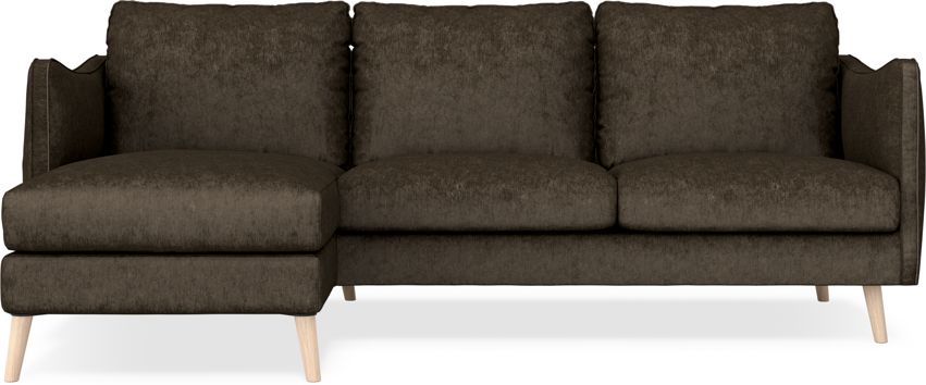 Madison Lux - 2-sits soffa med schäslong vänster - Brun