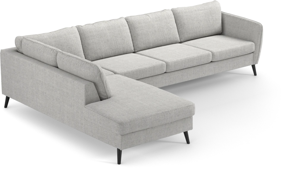 County - 3-sits soffa med divan vänster - Grå