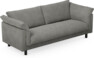 Cherrie - 3-sits soffa, hel dyna, fast klädsel - Grå