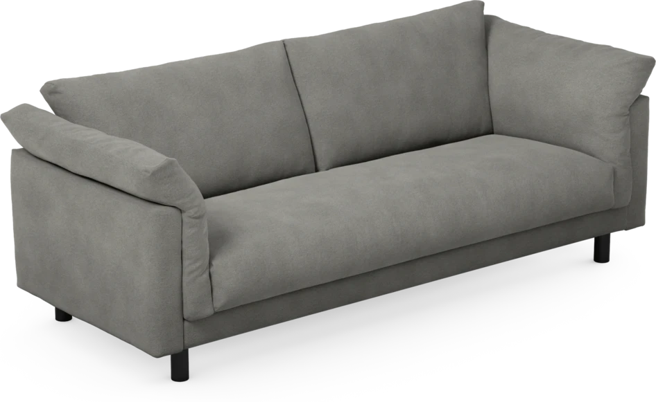 Cherrie - 3-sits soffa, hel dyna, fast klädsel - Grå