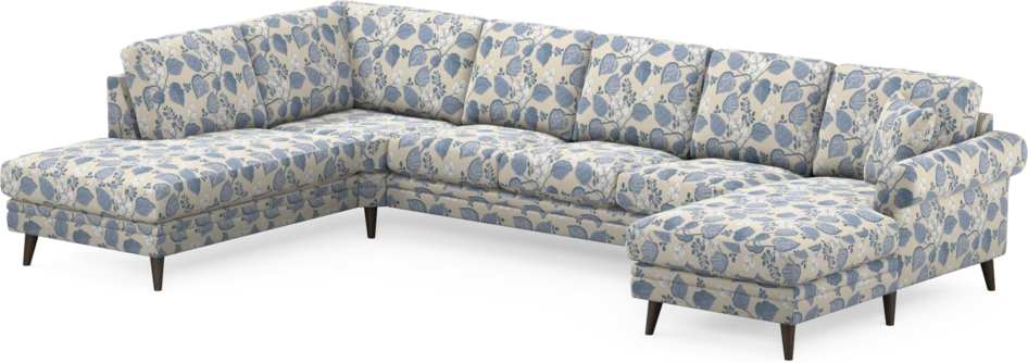 Eden - 3-sits soffa med divan vänster och schäslong höger - Flerfärgad