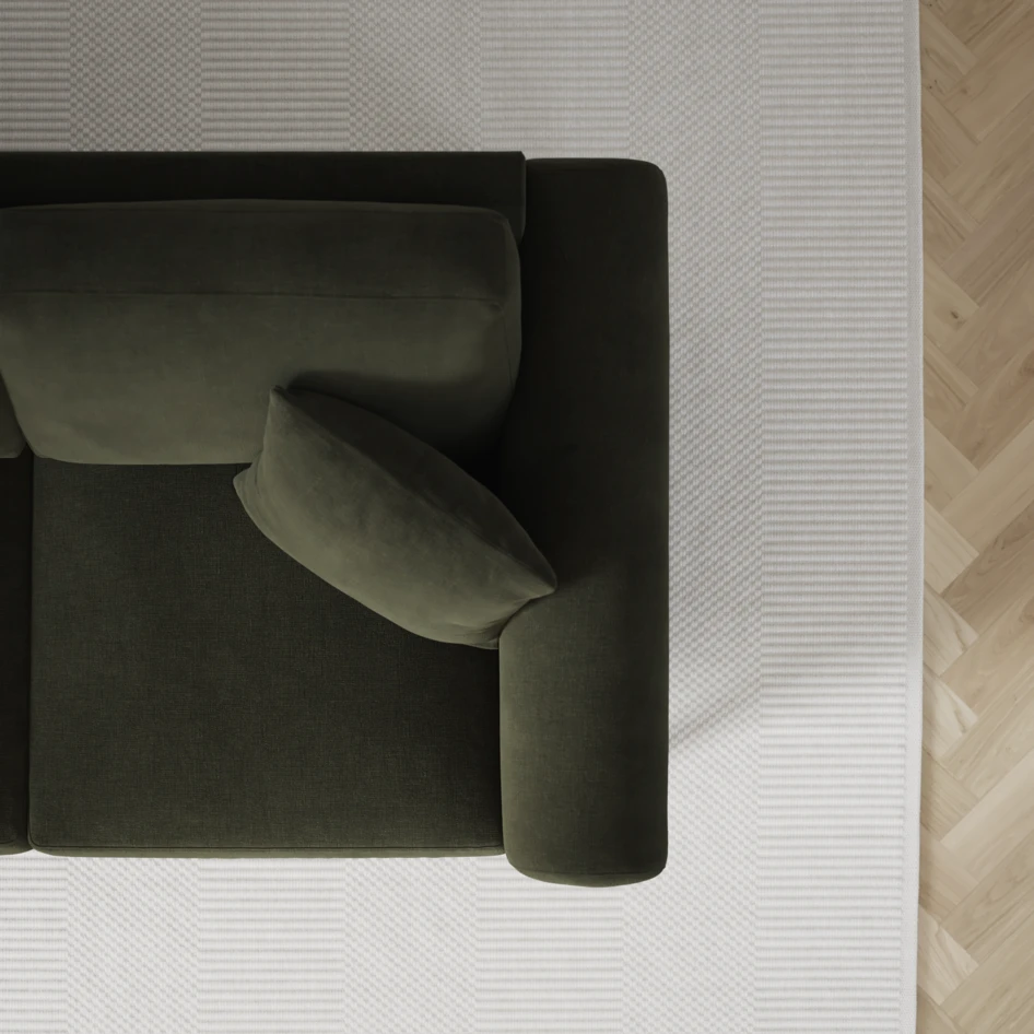 Eden - 3-sits soffa svängd - Grön