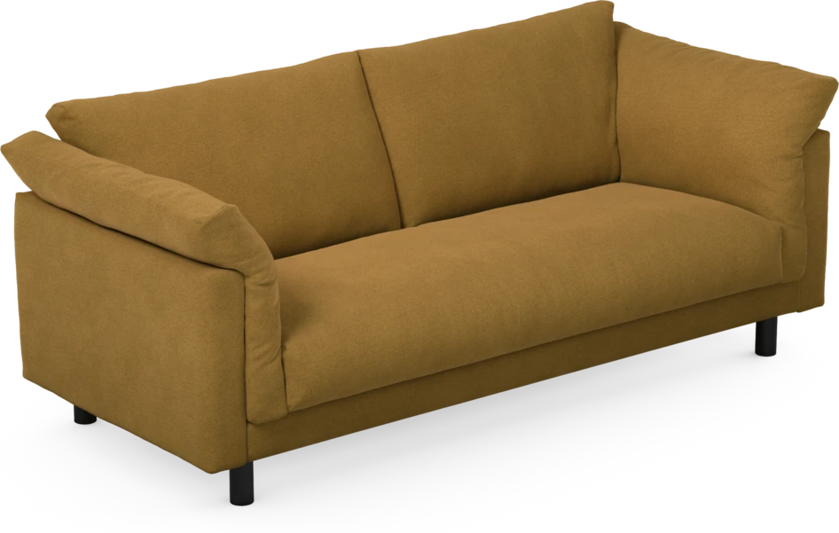 Cherrie - 2,5-sits soffa, hel dyna, fast klädsel - Orange