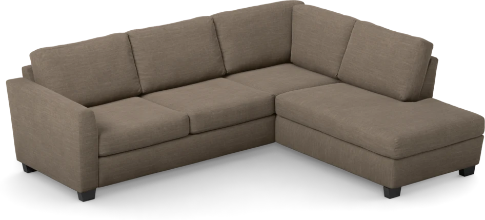 Friday - 2,5-sits soffa med divan höger - Brun
