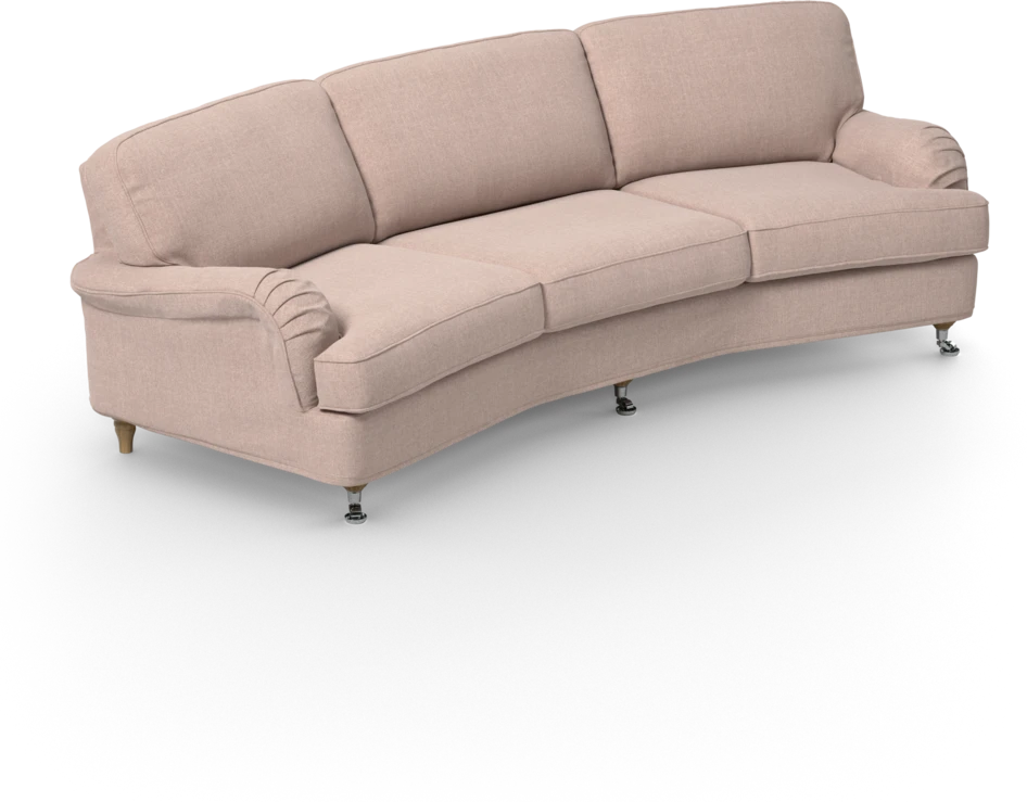 Oxford - 3-sits soffa svängd - Rosa