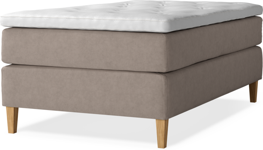 Delux Dream - Kontinentalsäng, enkelsäng med bäddmadrass - Beige