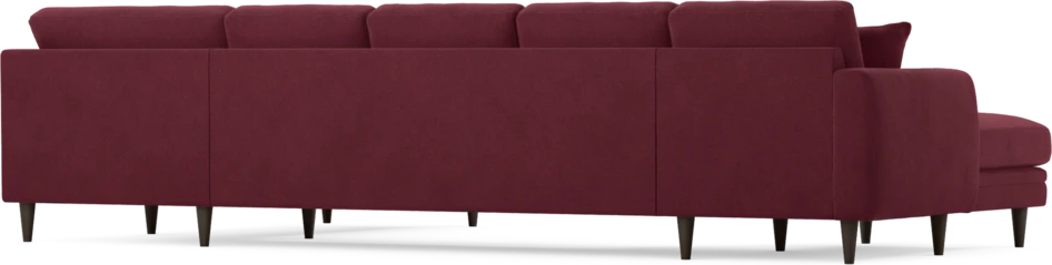 Eden - 3-sits soffa med schäslong vänster och divan höger - Röd