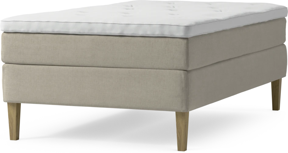 Delux Sense - Kontinentalsäng, enkelsäng 120 cm med bäddmadrass och sängben