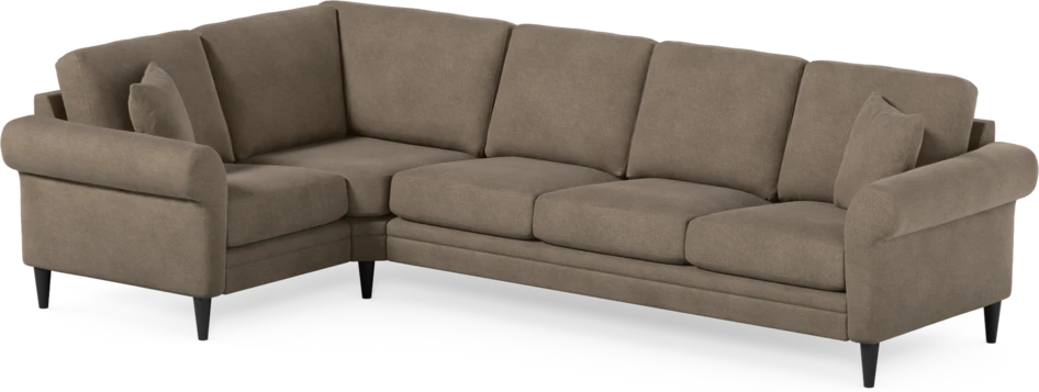 Eden - Hörnsoffa, 1+3-sits - Brun
