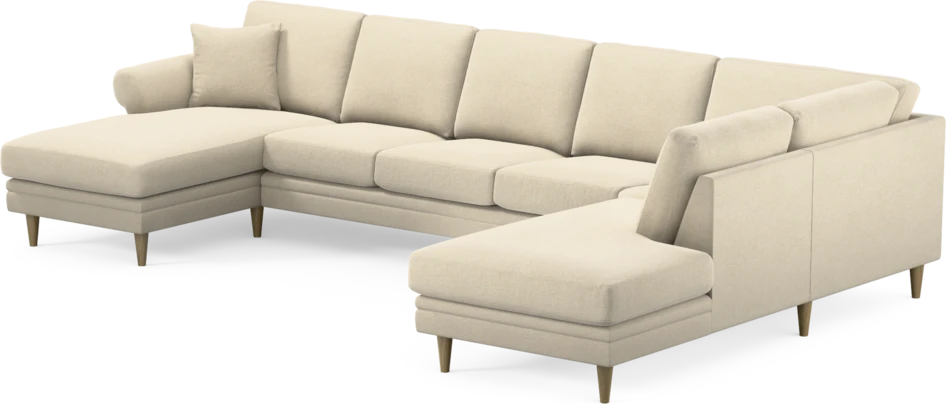 Eden - 3-sits soffa med schäslong vänster och divan höger - Beige