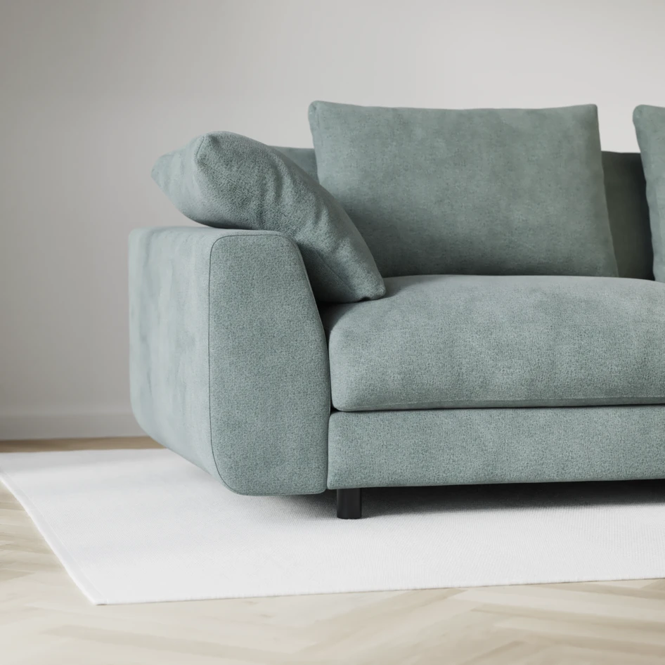 Amie - 3-sits med divan vänster - Blå
